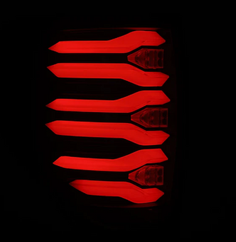 AlphaRex 653090 LUXX-Series LED Tail Lights in Black/Red for Ford F150 2009-2014