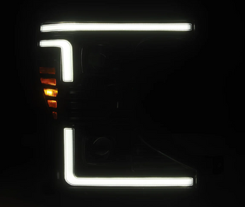 Alpharex 880342 LUX-Series LED Projector Headlights in Chrome for Ford Super Duty 2020-2022