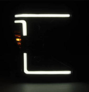 AlphaRex 880345 PRO-Series Halogen Projector Headlights in Alpha Black for Ford Super Duty 2020-2022