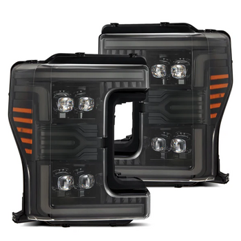 AlphaRex 880324 MK II NOVA-Series LED Projector Headlights in Alpha Black for Super Duty 2017-2019