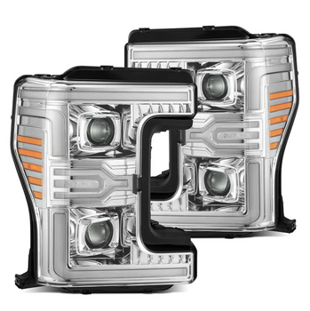 AlphaRex 880346 MK II LUXX-Series LED Projector Headlights in Chrome for Super Duty 2017-20019