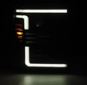 AlphaRex 880321 MK II PRO-Series Halogen Projector Headlights in Black for Super Duty 2017-2019