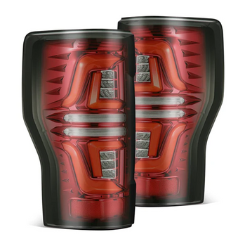 AlphaRex 657020 PRO-Series LED Tail Lights in Red Smoke for Super Duty 2017-2019