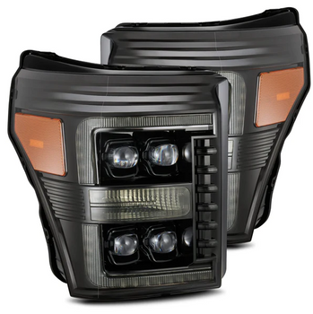 AlphaRex 880147 NOVA-Series LED Projector Headlights in Alpha Black for Super Duty 2011-2016