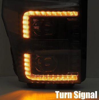 AlphaRex 880145 LUXX-Series LED Projector Headlights in Chrome for Super Duty 2011-2016