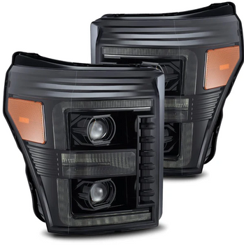 AlphaRex 880146 LUXX-Series LED Projector Headlights in Black for Super Duty 2011-2016
