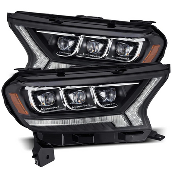 AlphaRex 880124 NOVA-Series LED Projector Headlights in Black for Ford Ranger 2019-2023