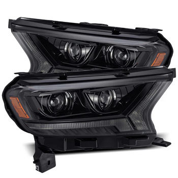 AlphaRex 880121 LUXX-Series LED Projector Headlights in Alpha Black for Ford Ranger 2019-2023