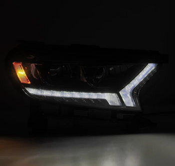 AlphaRex 880122 LUXX-Series LED Projector Headlights in Black for Ford Ranger 2019-2023