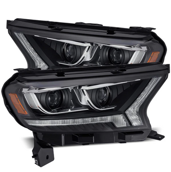 AlphaRex 880122 LUXX-Series LED Projector Headlights in Black for Ford Ranger 2019-2023