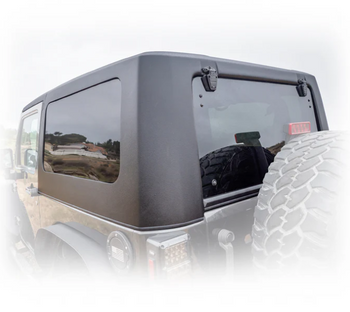 Turn Offroad HTJKSQ2-M2 Squareback 2-Piece Hard Top for Jeep Wrangler JK 2 Door 2007-2018