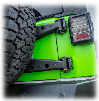 Turn Offroad JKTC-01 Tire Carrier & Tailgate Reinforcement for Jeep Wrangler JK 2007-2018