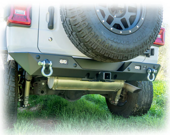 Turn Offroad JLRB-02 Rear Bumper with LED Lights & Hitch Receiver for Jeep Wrangler JL 2018+