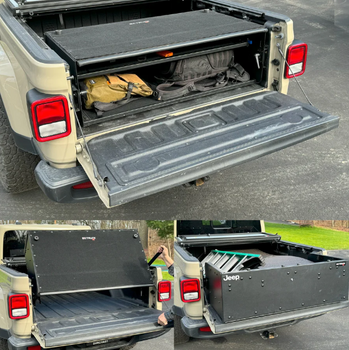 EZ 4x4 1918 2234 Tailgate Extender & Secure Bed Box Storage for Jeep Gladiator JT 2020+