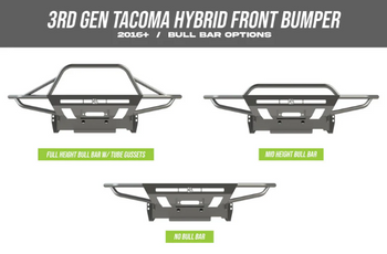 C4 Fabrication 1200-3216-30-NB Hybrid Front Bumper for Toyota Tacoma 2016-2023