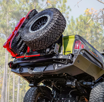 C4 Fabrication 1200-4316-HC-NS Overland Series High Clearance Rear Bumper for Toyota Tacoma 2016-2023