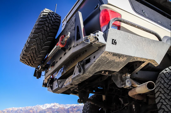 C4 Fabrication 1200-4316-HC-NS Overland Series High Clearance Rear Bumper for Toyota Tacoma 2016-2023