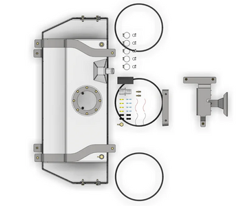 Motobilt MB5083 Fuel Cell for Jeep Gladiator 4-Link Suspension