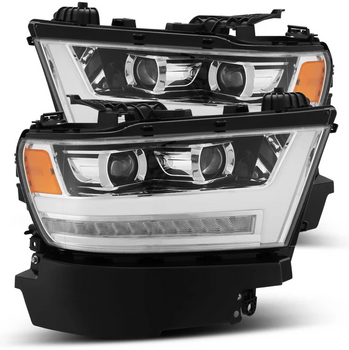 Alpharex 880544 LUXX-Series LED Projector Headlights Chrome Ram 1500 2019-2024