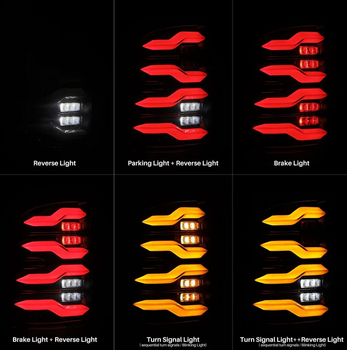 Alpharex 640004 / 640092 19-24 Ram 2500/3500 LUXX-Series LED Tail Lights Black