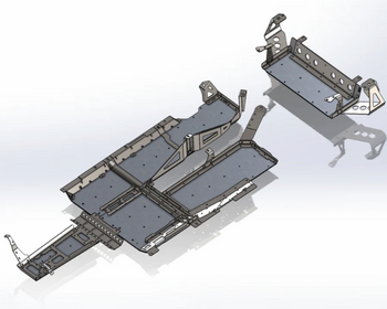 Next Venture Motorsports NV-JL-07043-SOP-UHMW JL 7000 Series Aluminum Belly Skid 392