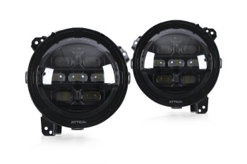 Attica 4x4 CHATT0771-H6-GBC-SQ Apex Series Headlights for Jeep Wrangler JL & Gladiator JT 2018+