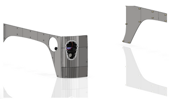 Motobilt MB1137-T Corner Armor with Tail Light System for Jeep Wrangler JK 2 Door with Drop Tailgate 2007-2018