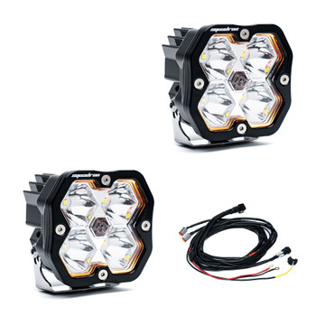 Baja Designs 55-7801-2 Squadron 2.0 Sport Black Auxiliary LED Light Pod Pair