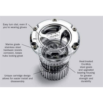 WARN 95060 Premium Super Duty Manual Locking Hubs in Black