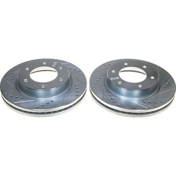 Power Stop AR85198XPR Evolution Drilled & Slotted Front Brake Rotors for Ford Bronco 2021+