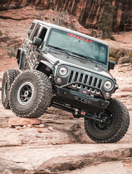 TeraFlex 4655400 RockGuard Crest Front Bumper for Jeep Wrangler JK 2007-2018