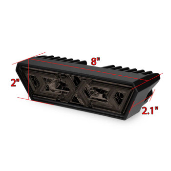 AlphaRex 940019 Arrow-X Multi-Functional Off-Road Chase Light in Black Smoke
