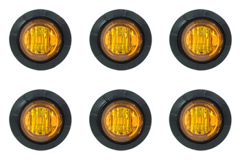 Quake LED QTE998 3/4" Side Marker Lamp 6 Pack for Jeep Wrangler JK, JL & Gladiator JT 2007+