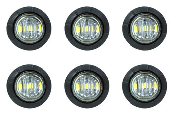 Quake LED QTE998 3/4" Side Marker Lamp 6 Pack for Jeep Wrangler JK, JL & Gladiator JT 2007+