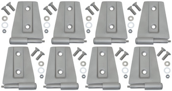 Kentrol 40576 Stainless Steel Door Hinge Set for Jeep Wrangler JK 4 Door 2007-2018