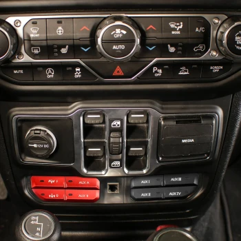 LasFit LO-JPS01+LO-JPS03 Auxiliary Switch Panel Bank Kit for Jeep Wrangler JL 2018+