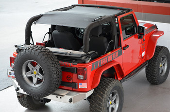 SpiderWebShade SW1 JK-2D Mesh Top for Jeep Wrangler JK 2 Door 2007-2016