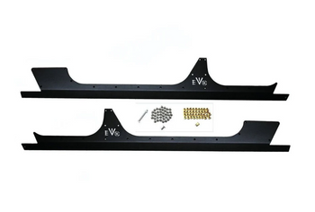 EVO MFG EVO-1047-4DBT RockSkins in Black Steel for Jeep Wrangler JK 4 Door 2007-2016