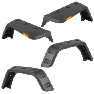 Rugged Ridge 11640.25 Hurricane Flat Fender Flare Set in Smooth for Jeep Wrangler JK 2007-2016