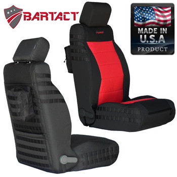 Bartact MSSCJK0710ACF Mil-Spec Air Bag Compliant Front Seat Cover Pair for Jeep Wrangler JK 2007-2010
