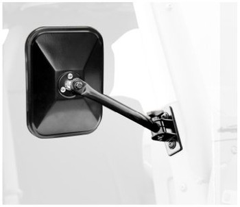 Rugged Ridge 11025.12 Quick Release Rectangular Mirror Kit for Jeep Wrangler TJ, LJ and JK 1997-2016