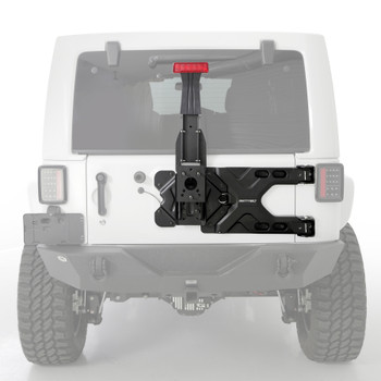 Smittybilt 2843 SRC Heavy Duty Pivot Rear Tire Carrier for Jeep Wrangler JK 2007-2018