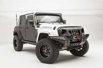 Fab Fours GR1010-1 Full Width Grumper Front Bumper for Jeep Wrangler JK 2007-2018