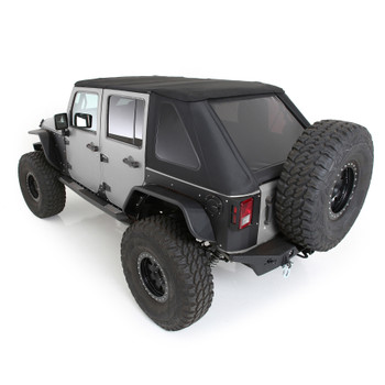 Smittybilt 9083235 Bowless Combo Soft Top with Tinted Windows for Jeep Wrangler JK 4 Door 2007-2018