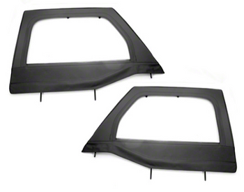 Rugged Ridge Front Upper Soft Doors | Black (Wrangler JK 2007-2018)