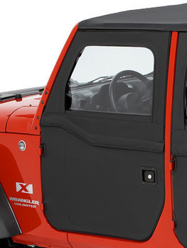 Bestop 51798-17 2-Piece Soft Top Front Doors in Twill for Jeep Wrangler JK 2007-2018