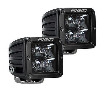 Rigid Industries 202213BLK D Series PRO Midnight Edition Spot Beam 3" LED Cube Light Pair
