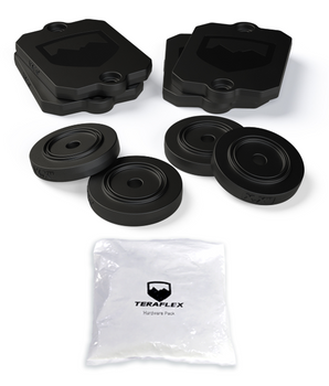 TeraFlex 1959300  0.5" Front & Rear Bump Stop Strike Pad Shim Kit for Jeep Wrangler JL 2018+