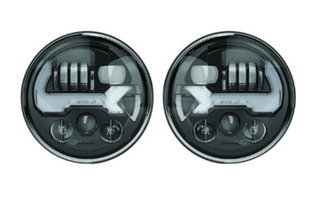 JW Speaker 0555593 8700 EVO J3 LED Headlight Pair | Graphite for Jeep Wrangler JK, JL & Gladiator JT 2007+