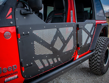 DV8 Offroad HDJL-01 Aluminum Half Doors with Screens for Jeep Wrangler JL & Gladiator JT 2018+